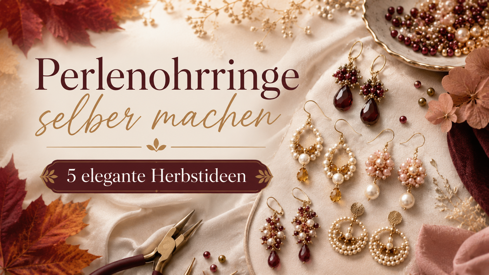 Perlenohrringe selber machen: 5 elegante Herbstideen