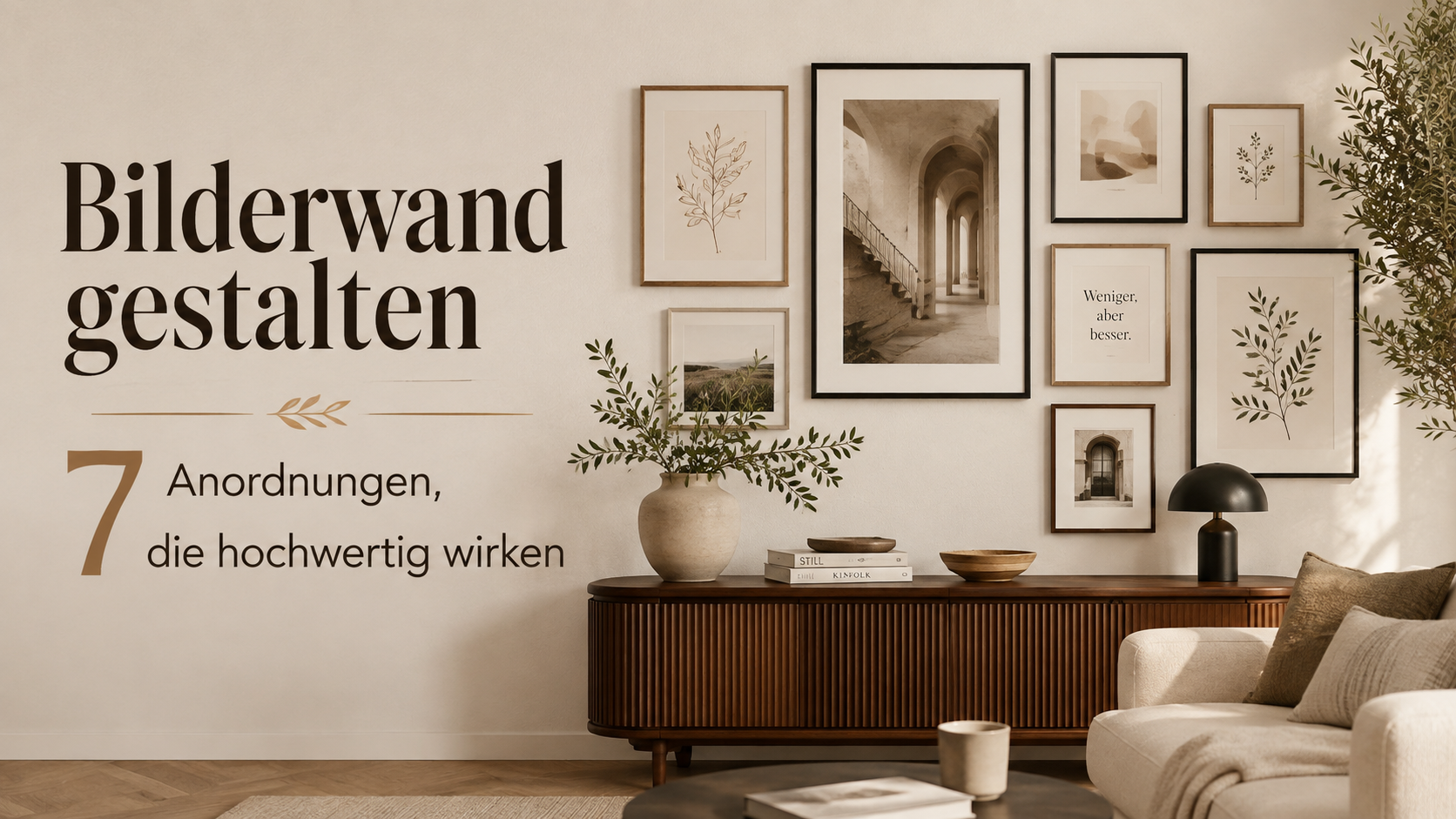 Bilderwand gestalten: 7 Anordnungen, die hochwertig wirken