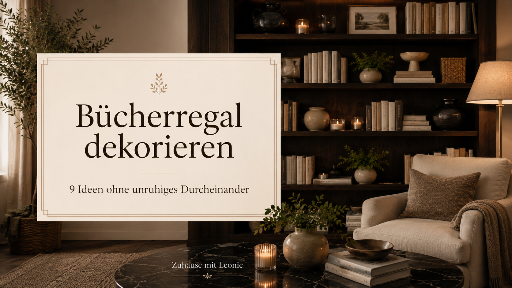 Bücherregal dekorieren: 9 Ideen ohne unruhiges Durcheinander