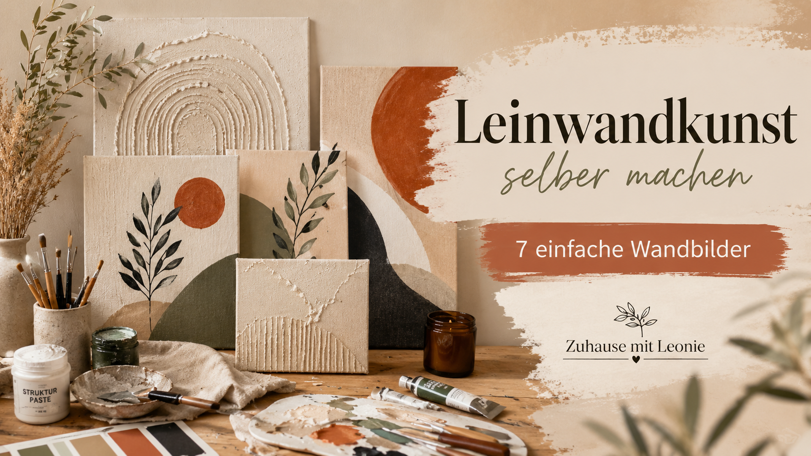 Leinwandkunst selber machen: 7 einfache Wandbilder